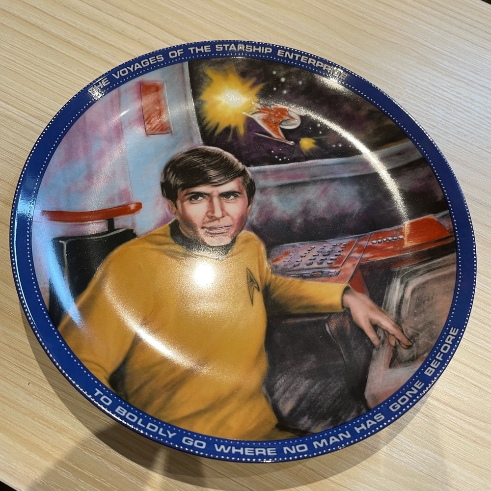 Chekov Star Trek OTS Commemorative Plate - **Mint**